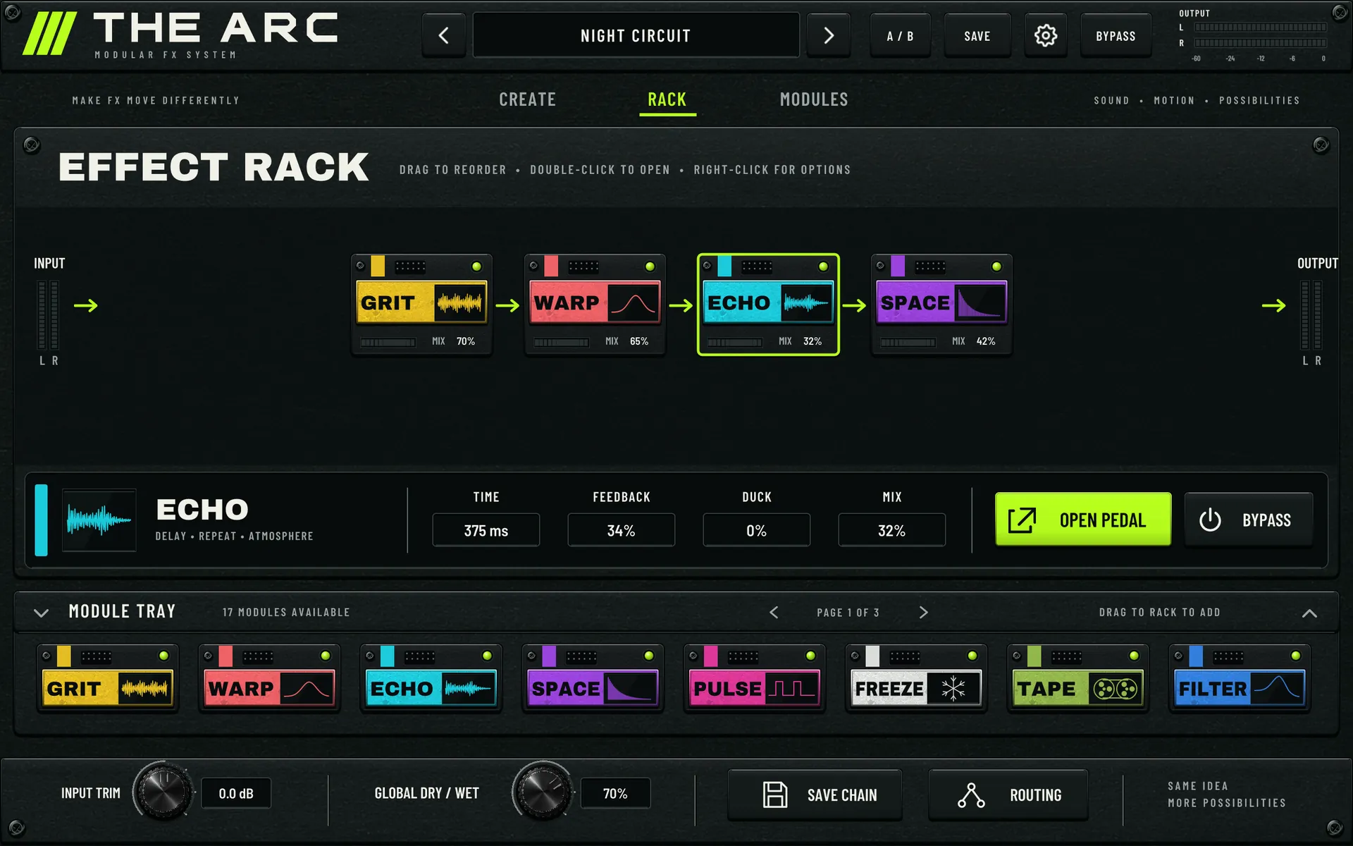 THE ARC FX effect rack